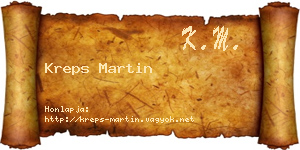 Kreps Martin névjegykártya
